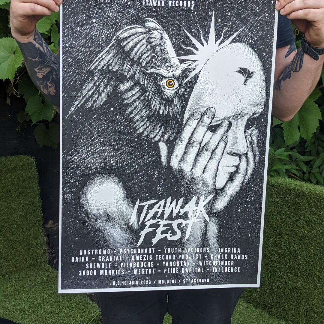 affiche itawak fest 2023 - sérigraphie format A2